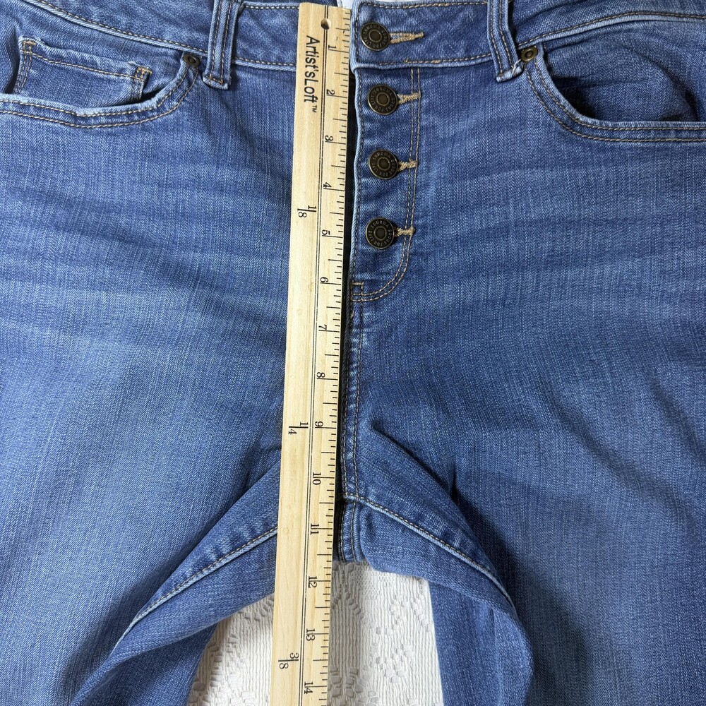SONOMA Goods For Life Jeans Womens 12 Blue High Rise Skinny Button Fly Stretch - Picture 4 of 13